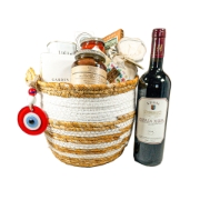 Traditional Greece Memories Wicker Gift basket