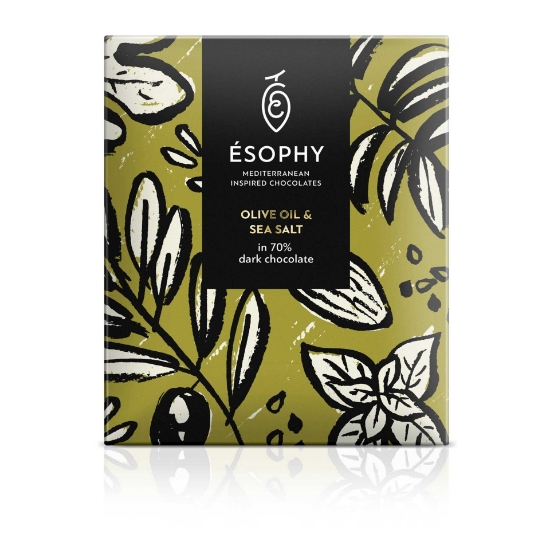 Artisanal Olive Oil & Sea Salt Ιn Dark Chocolate 50g esophy