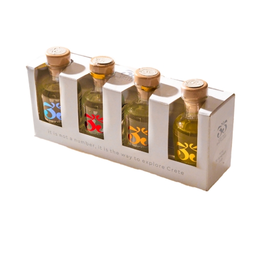 Afbeeldingen van Hoogwaardige ambachtelijke Kretenzische Tsikoudia cadeaucollectie 4 x 50ml 35N