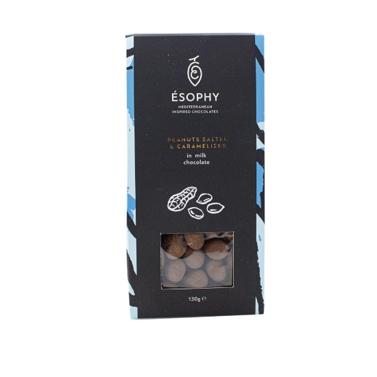 Handcrafted Mediterranean chocolate-coated salted caramel peanuts from Greece